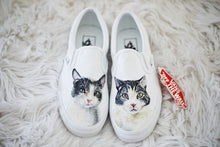 Load image into Gallery viewer, Handpainted Custom Pet Portrait Vans (two pets)