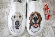 Load image into Gallery viewer, Handpainted Custom Pet Portrait Vans (two pets)