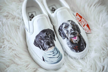 Load image into Gallery viewer, Handpainted Custom Pet Portrait Vans (two pets)
