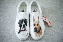 Load image into Gallery viewer, Handpainted Custom Pet Portrait Vans (two pets)
