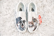 Load image into Gallery viewer, Four Pets -Handpainted Custom Pet Portrait Vans