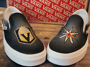 Golden Knights custom painted shoes