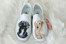 Load image into Gallery viewer, Handpainted Custom Pet Portrait Vans (two pets)
