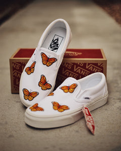 White clearance butterfly vans