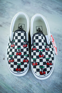 Slip on cherry vans Clearance