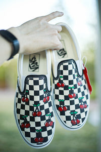 Vans Slip On Checkerboard Brand New Custom Design for Art