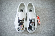 Load image into Gallery viewer, Handpainted Custom Pet Portrait Vans (two pets)
