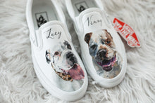 Load image into Gallery viewer, Handpainted Custom Pet Portrait Vans *with names* (two pets)
