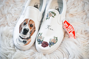 Handpainted Custom Pet Portrait Vans