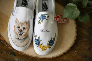 Handpainted Custom Pet Portrait Vans