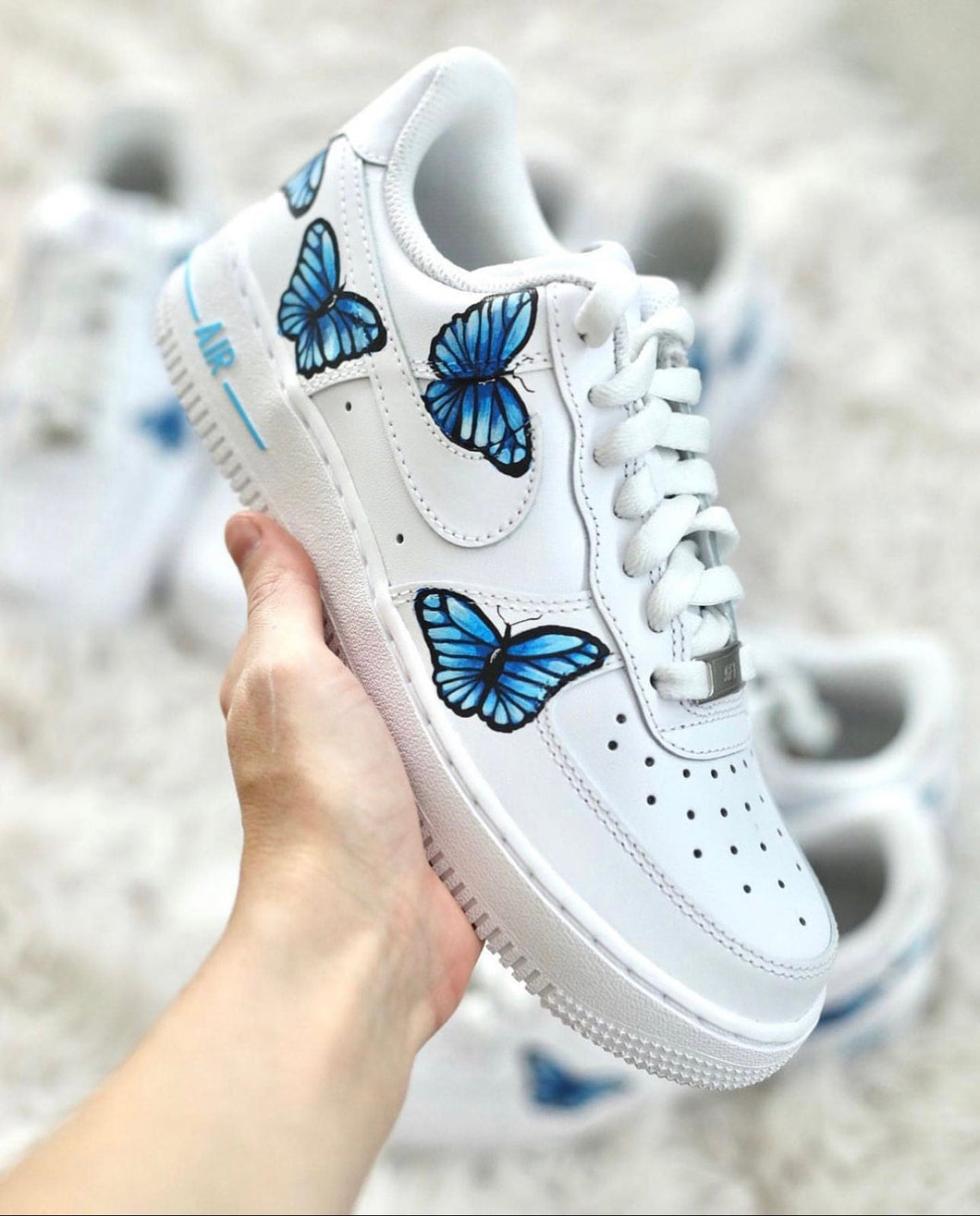 blue butterfly custom air forces