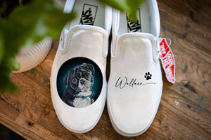 Handpainted Custom Pet Portrait Vans